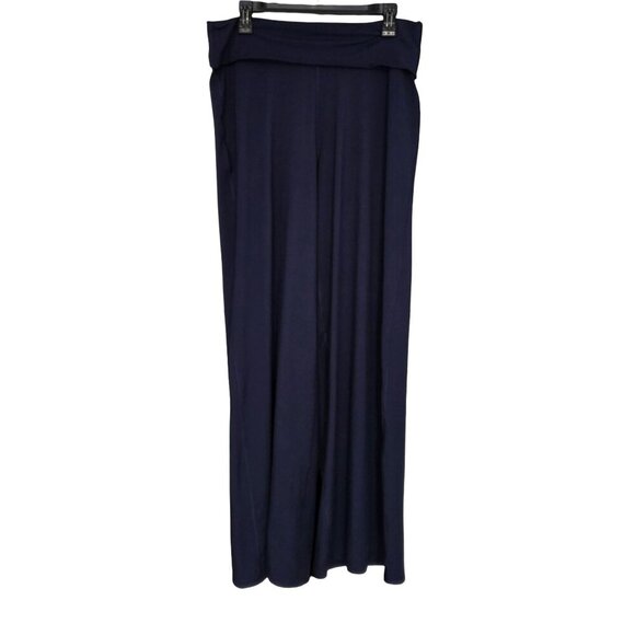 Women's - Fabletics Navy Blue PureLuxe Foldover Pants, Size Large - Picture 3 of 8